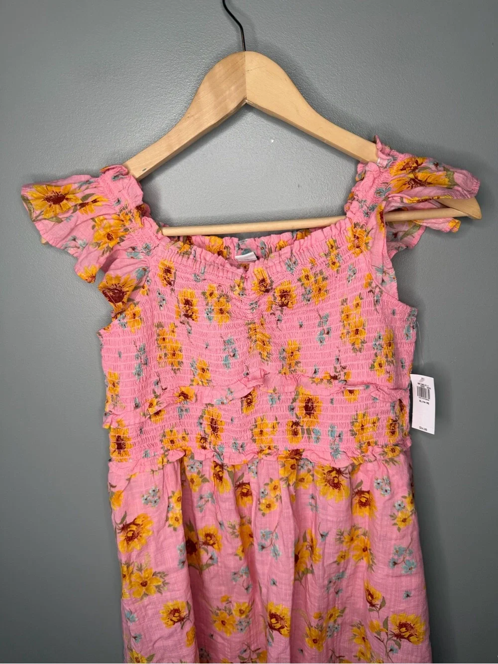 NWT Old Navy Smocked Sunflower Floral Sundress